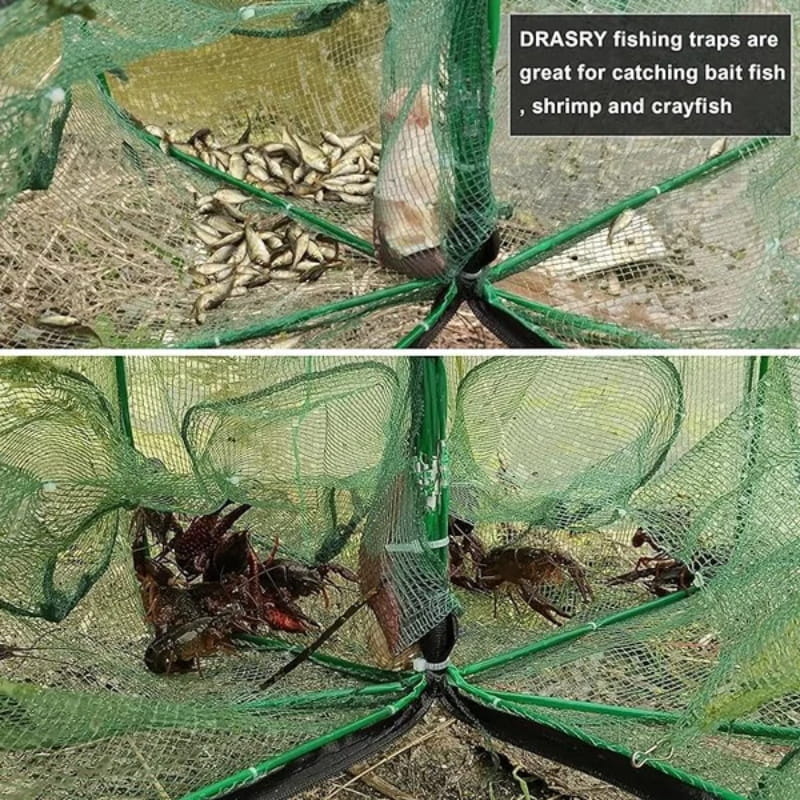π¨ 50% OFF! π¨ Automatic folding net for anglers β reinforced nylon fishing net, landing net with telescopic handle π£β¨