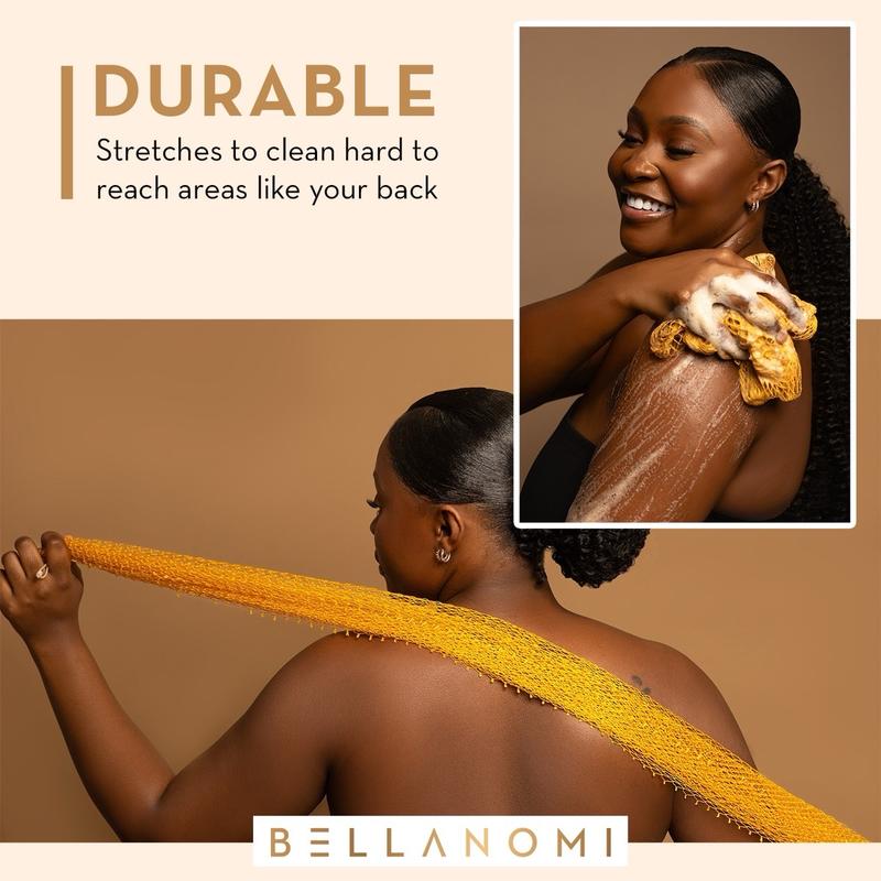 🔥Hot Sale ✨African Exfoliating Net Sponge(with Lemon Turmeric & Kojic Acid Brighetning Soap )