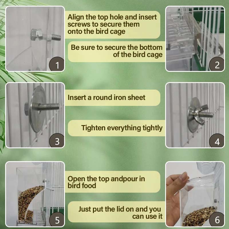 š„Hot Sale 49% OFF š¦Automatic No-Spill Transparent Bird Feeder