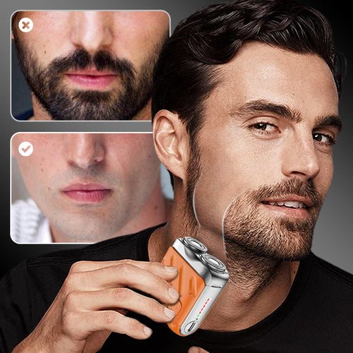 🔥🎉 Summer Hot Sale: 59% OFF! 🎁Portable Rotary Dual Ring Electric Shaver🚀