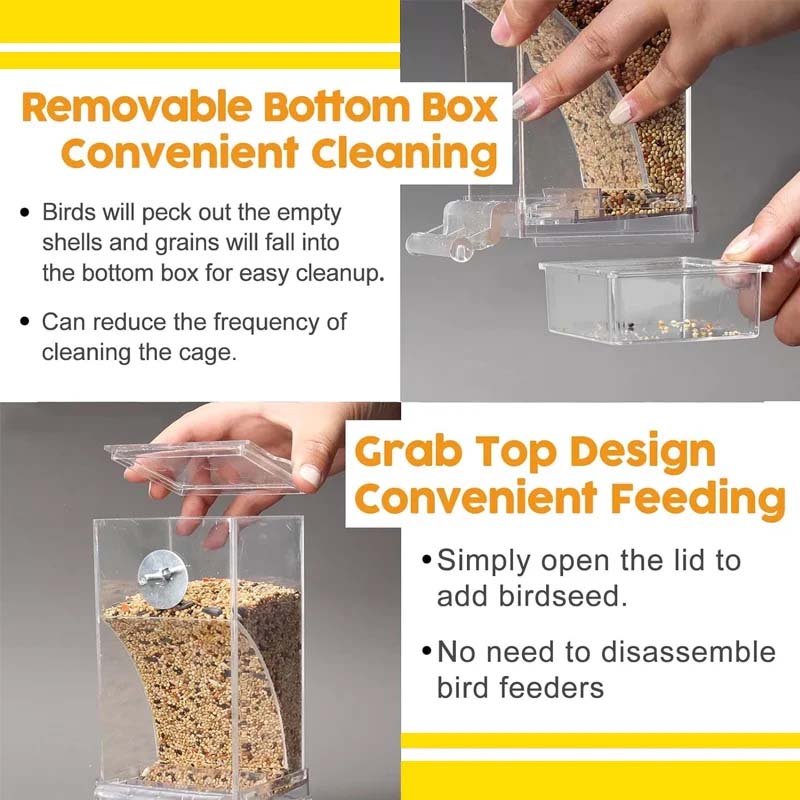 š„Hot Sale 49% OFF š¦Automatic No-Spill Transparent Bird Feeder