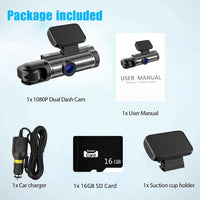 Dual recording - Front + Inside (with 16 GB memory card)
