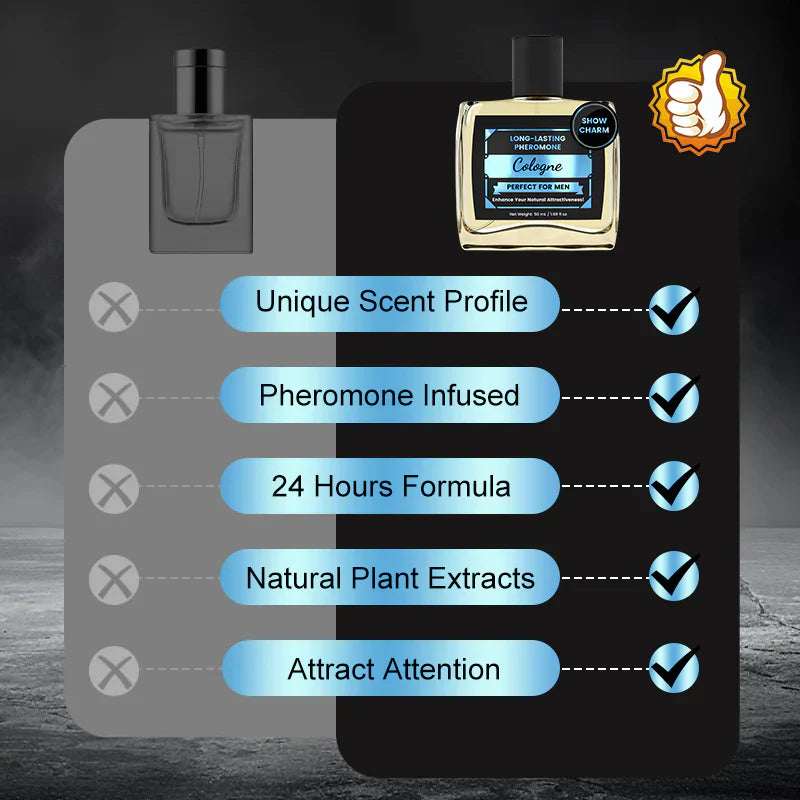 🚀Long-Lasting Pheromone Cologne for Men❤️🔥| 24H Magnetic Attraction | Women-Voted Most Addictive Scent
