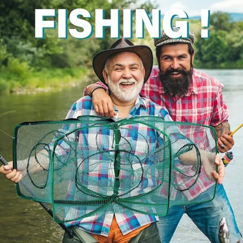 π¨ 50% OFF! π¨ Automatic folding net for anglers β reinforced nylon fishing net, landing net with telescopic handle π£β¨