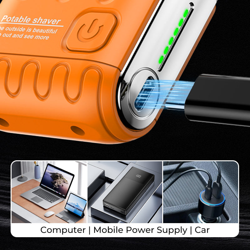 🔥🎉 Summer Hot Sale: 59% OFF! 🎁Portable Rotary Dual Ring Electric Shaver🚀