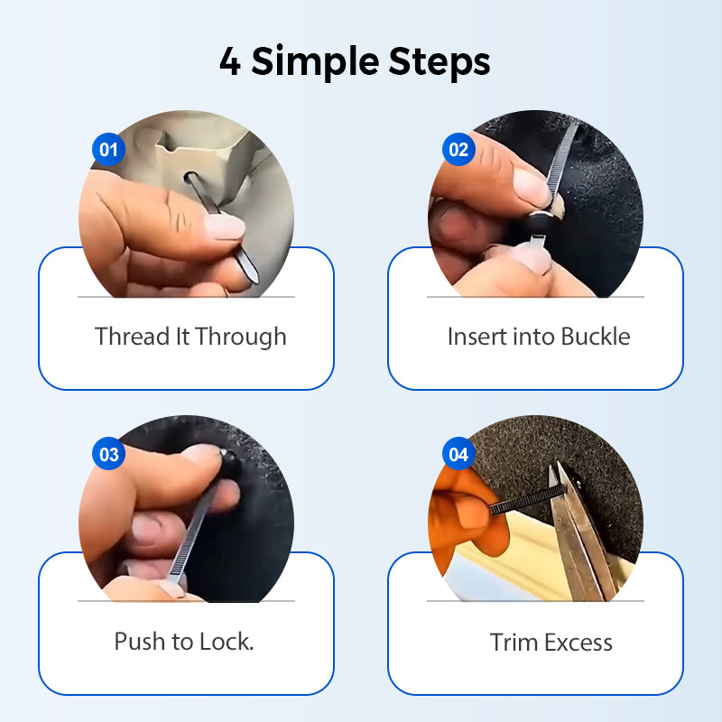 ✨Industrial Strength Cable Ties - Secure Fasteners for Home & DIY🚗