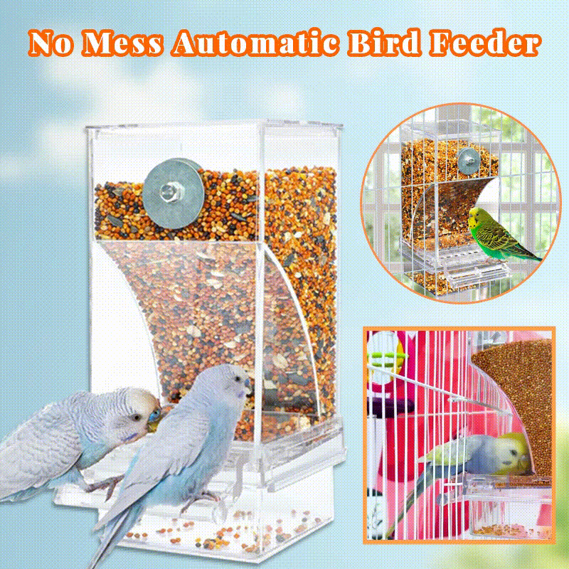 š„Hot Sale 49% OFF š¦Automatic No-Spill Transparent Bird Feeder