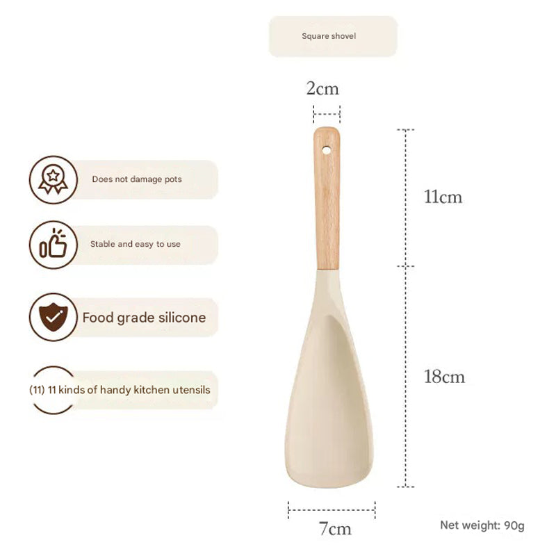 🔥New Hot Selling❤️🔥 Silicone Salad Spatula with Wood Handle