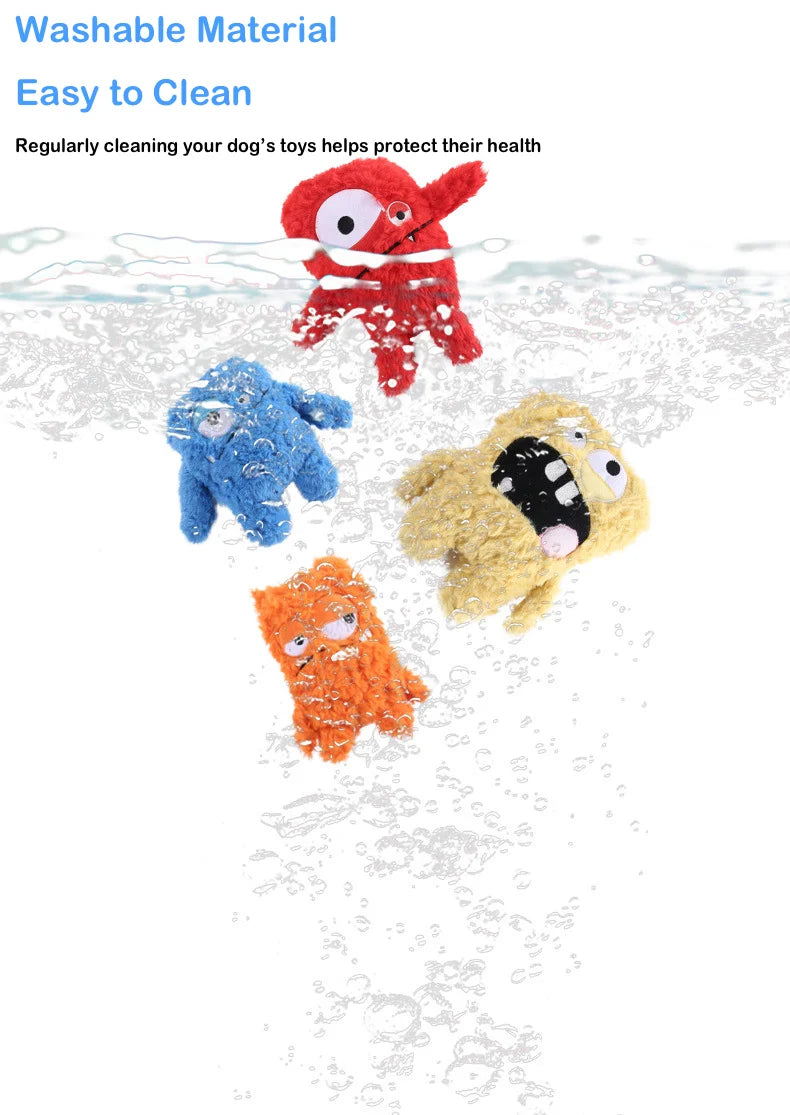 Cute Monster Plush Dog Toys, Squeaker & Crinkle, Washable, Pet Supplies, Ideal Pet Companion