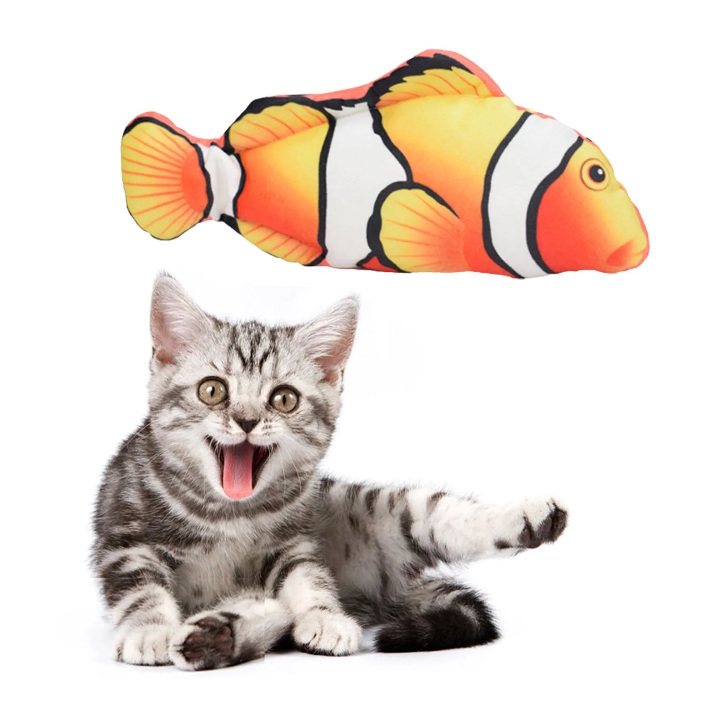 Cat Toys Fish USB Charger Fish Interactive Electric Floppy Fish Cat Toy Realistic Pet Cats Chew Bite Toys Pet Supplies Cats Dog