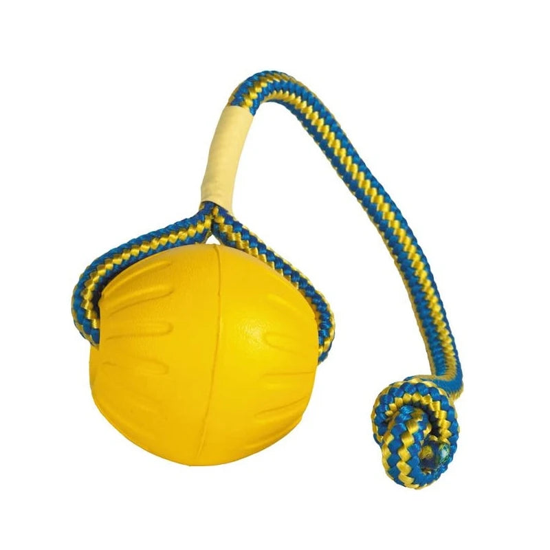 EVA pet toy ball dog floating training dog pull ring bite resistant teeth grinding pet ball wear rope ball