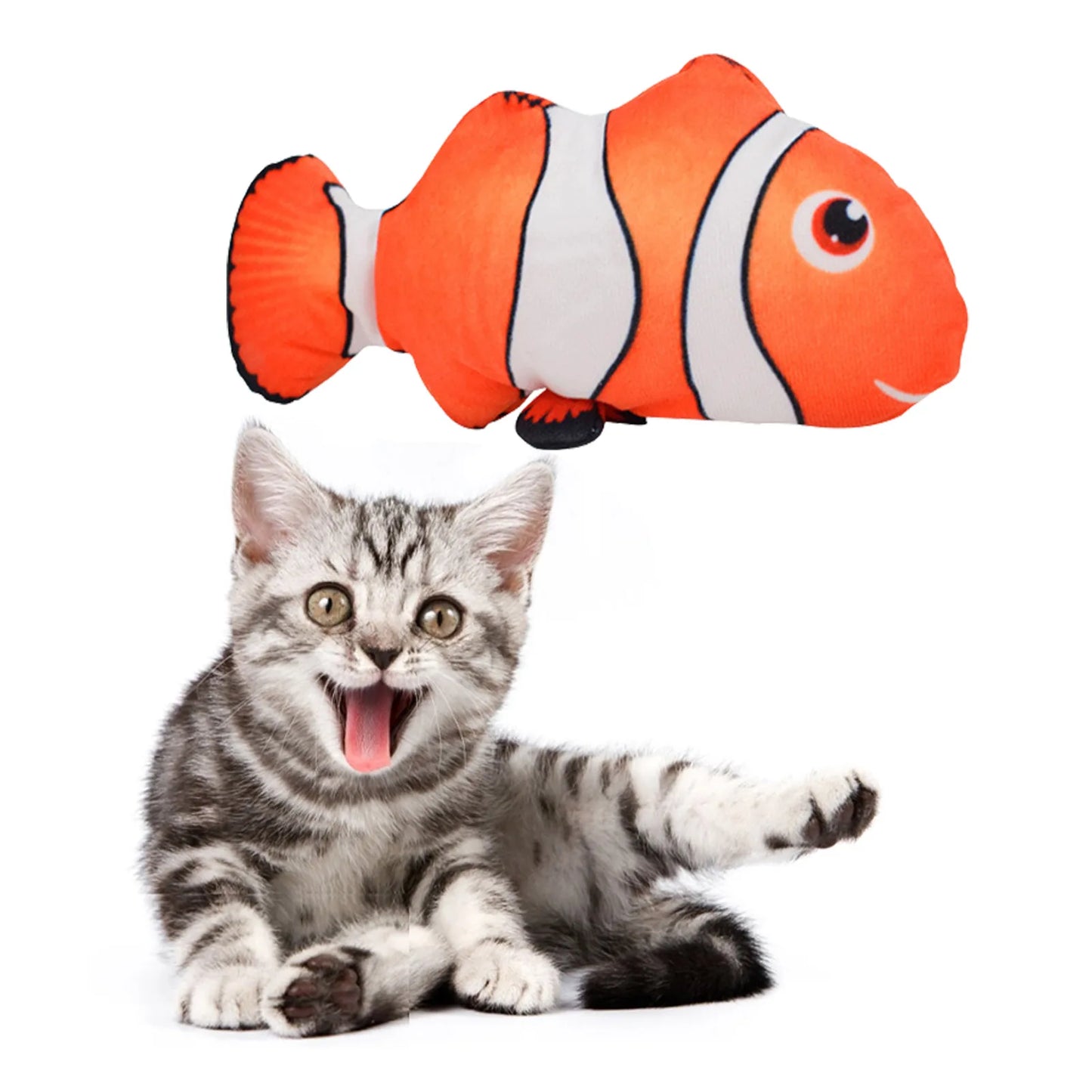 Cat Toys Fish USB Charger Fish Interactive Electric Floppy Fish Cat Toy Realistic Pet Cats Chew Bite Toys Pet Supplies Cats Dog