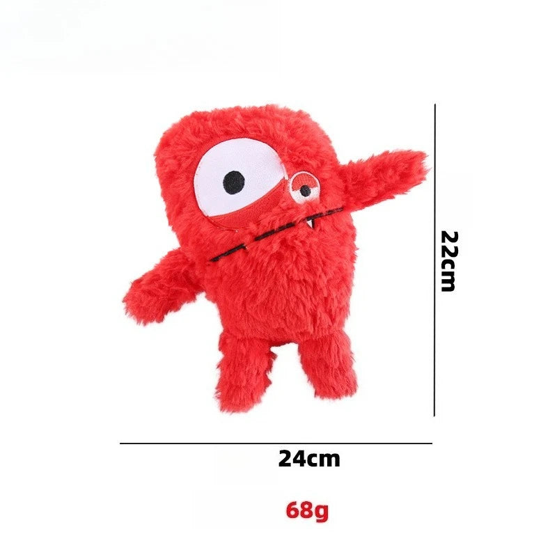 Cute Monster Plush Dog Toys, Squeaker & Crinkle, Washable, Pet Supplies, Ideal Pet Companion