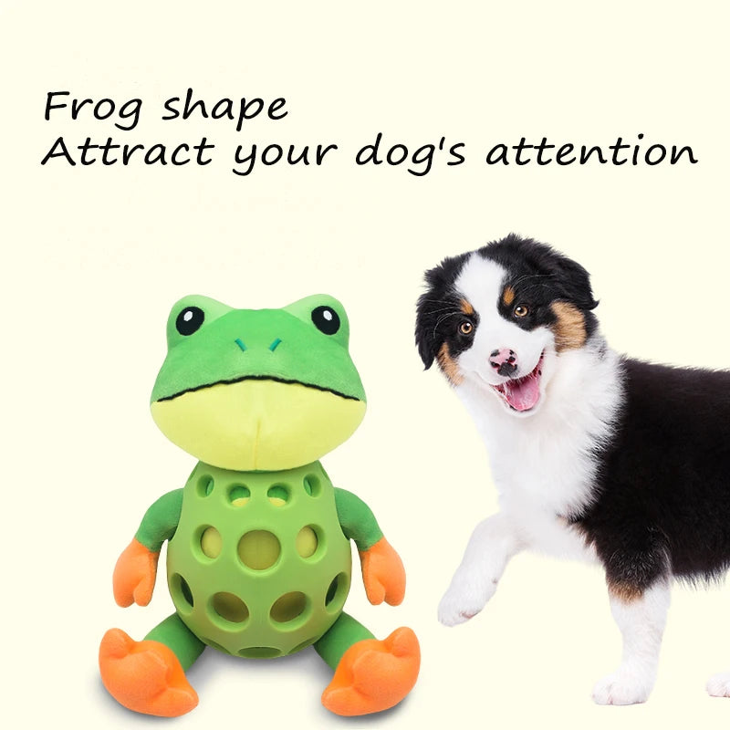Dog pet plush frog toy interactive sound anti-demolition home large and small dog boredom companion toy