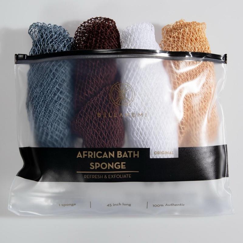 🔥Hot Sale ✨African Exfoliating Net Sponge(with Lemon Turmeric & Kojic Acid Brighetning Soap )