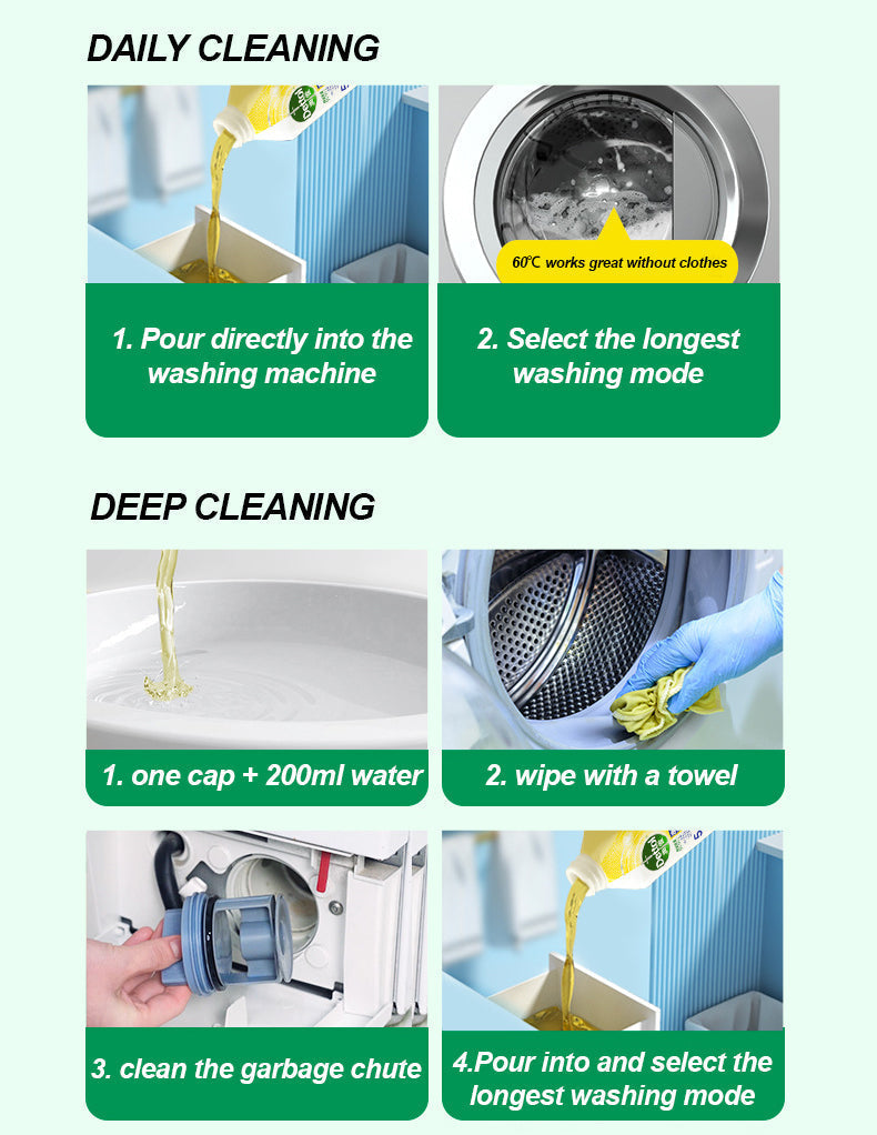š„Last Day 50% OFFš„Anti Bacterial Liquid Washing Machine Cleaner