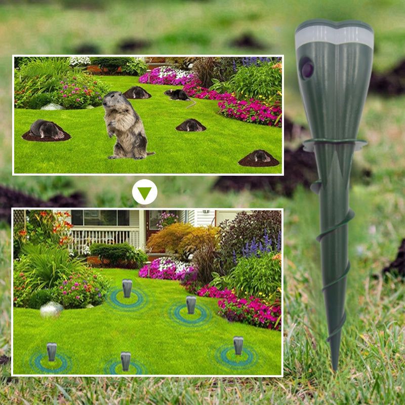 🎉This week's Special Sales - 50% OFF☘️Solar Powered Waterproof Screw Mole Repellent