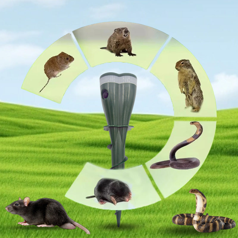 🎉This week's Special Sales - 50% OFF☘️Solar Powered Waterproof Screw Mole Repellent