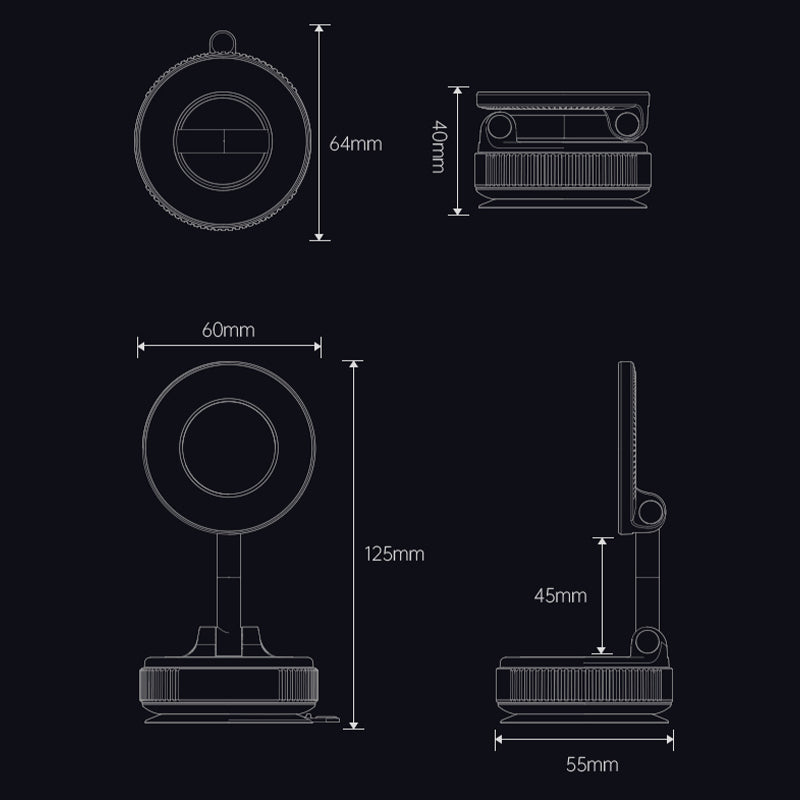 Foldable Magnetic Car Phone Holder