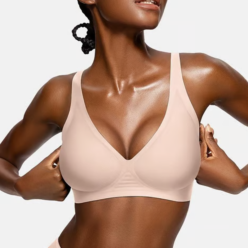 đSummer Hot Sale 49% OFFâ°Deep V Plunge Push-up Wirefree Seamless Jelly Bra