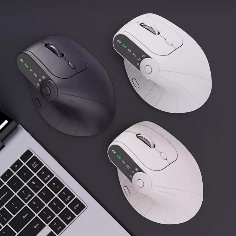 🖱️Multi-Device Bluetooth Ergonomic Mouse with Knob