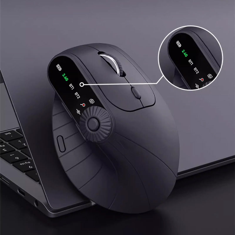 🖱️Multi-Device Bluetooth Ergonomic Mouse with Knob