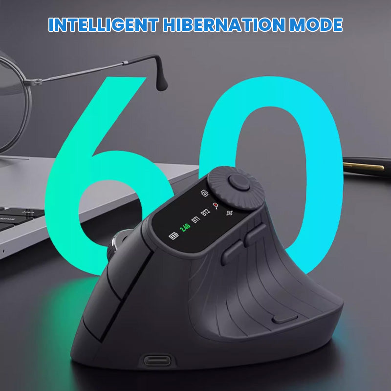 🖱️Multi-Device Bluetooth Ergonomic Mouse with Knob