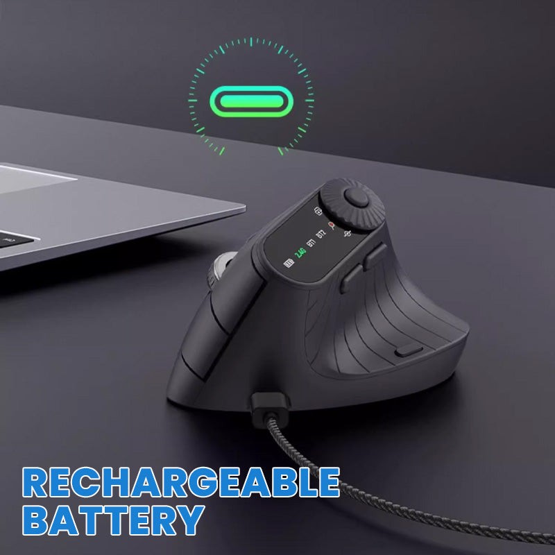 🖱️Multi-Device Bluetooth Ergonomic Mouse with Knob