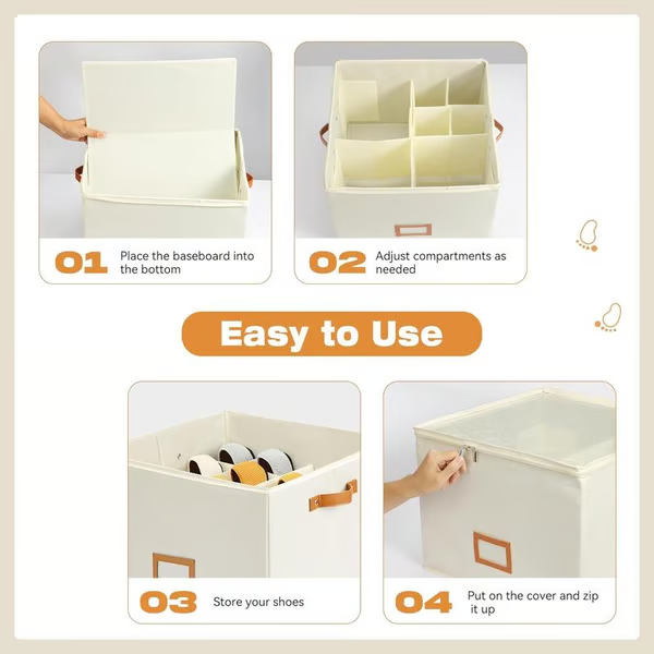 âłLimited time 50% offđ„Oxford Fabric Foldable Design Shoe Organizer, Storage Box