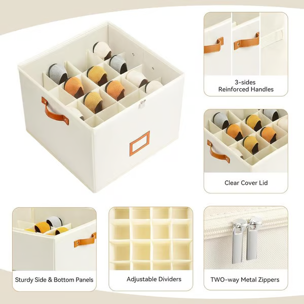 âłLimited time 50% offđ„Oxford Fabric Foldable Design Shoe Organizer, Storage Box