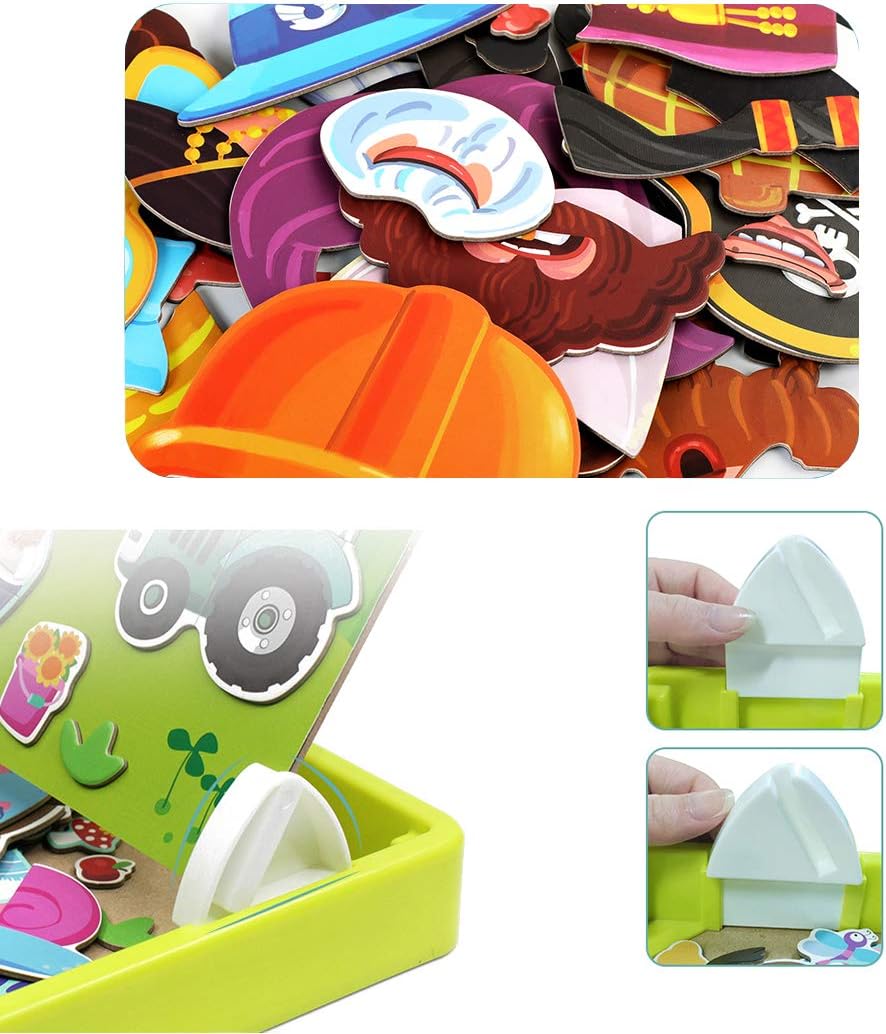🎁Last Day 49% OFF😍Magnetic Puzzles Face Dress Up Travel Game Double Side Preschool Educational Learning Toy for Kids