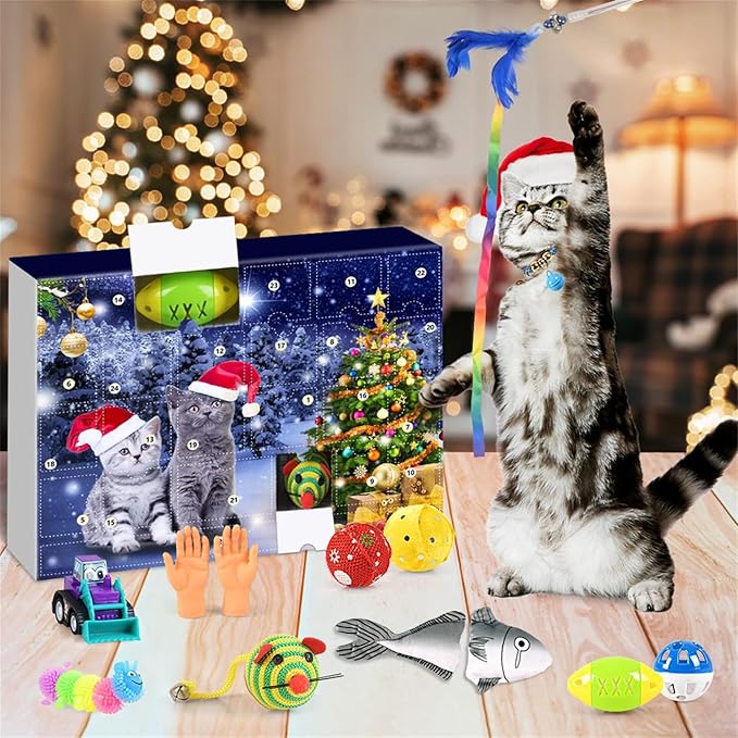 🎄🎁2025 Christmas Countdown Cat & Dog Toys Advent Calendar🐾🥳