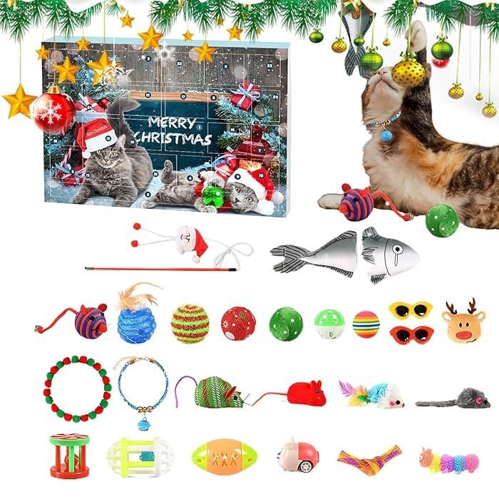 🎄🎁2025 Christmas Countdown Cat & Dog Toys Advent Calendar🐾🥳