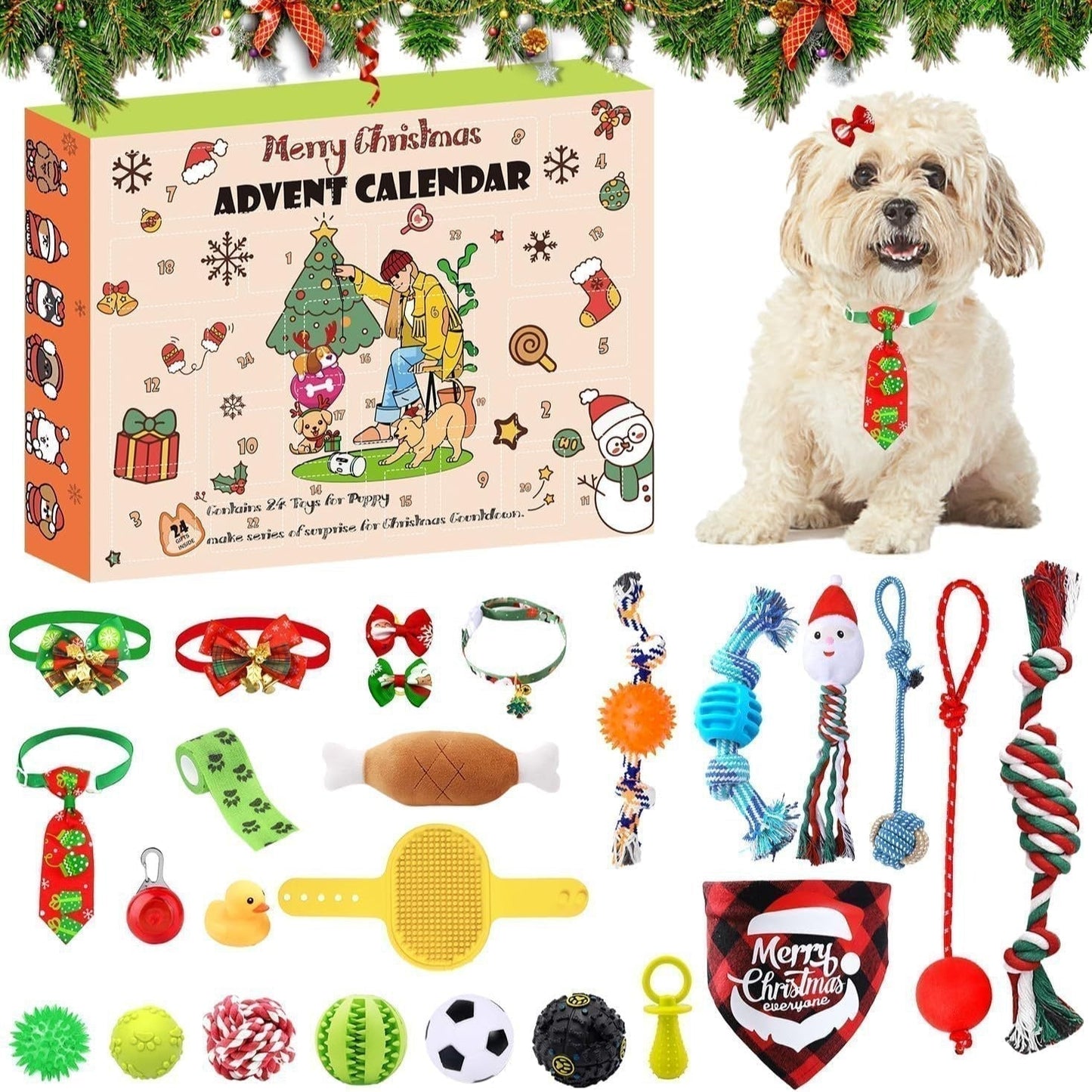 🎄🎁2025 Christmas Countdown Cat & Dog Toys Advent Calendar🐾🥳