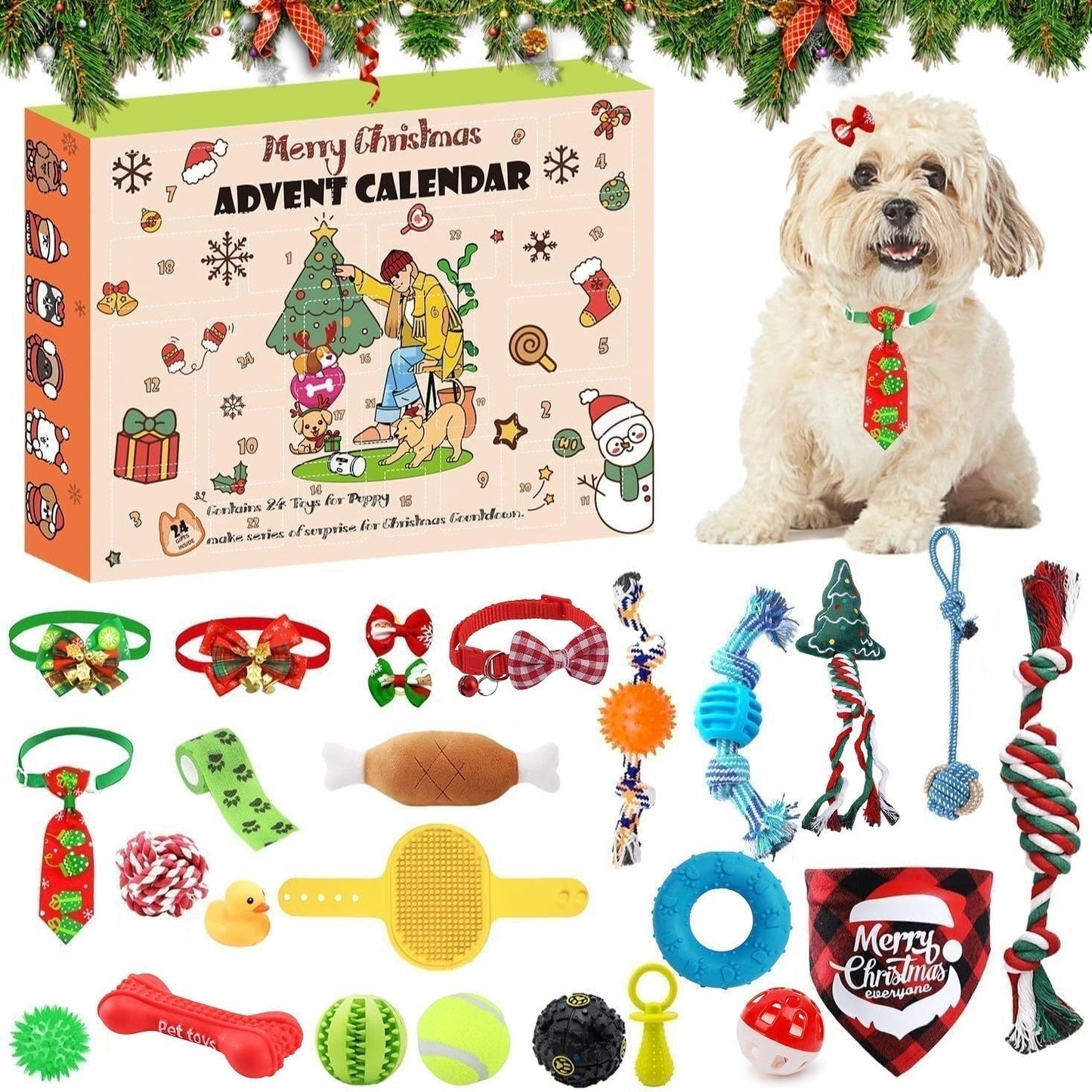 🎄🎁2025 Christmas Countdown Cat & Dog Toys Advent Calendar🐾🥳