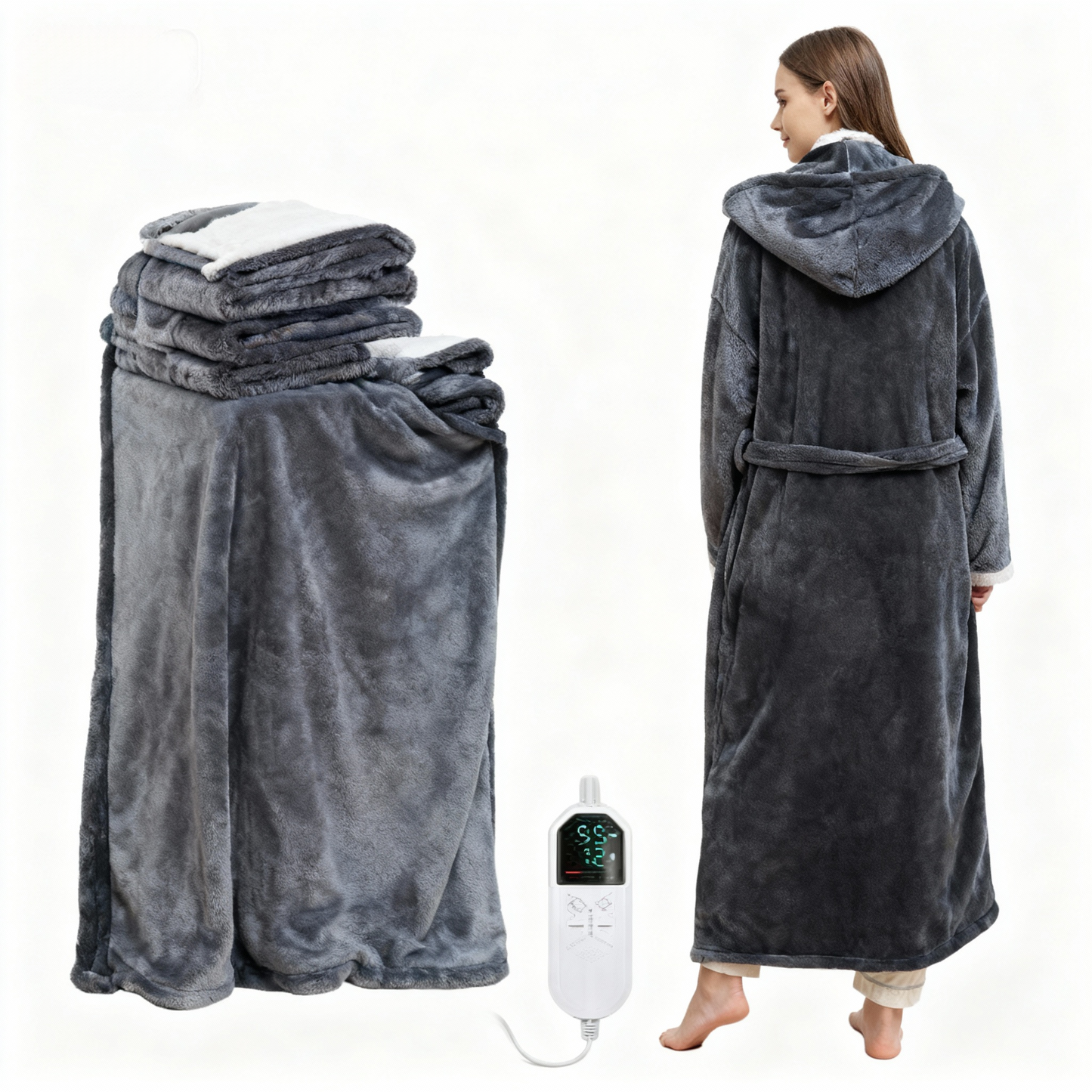 Wearable Heated Throw w/ Sleeves