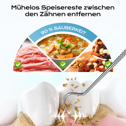 🏆German precision engineering! 0.1mm ultra-fine tip for precise flossing✨