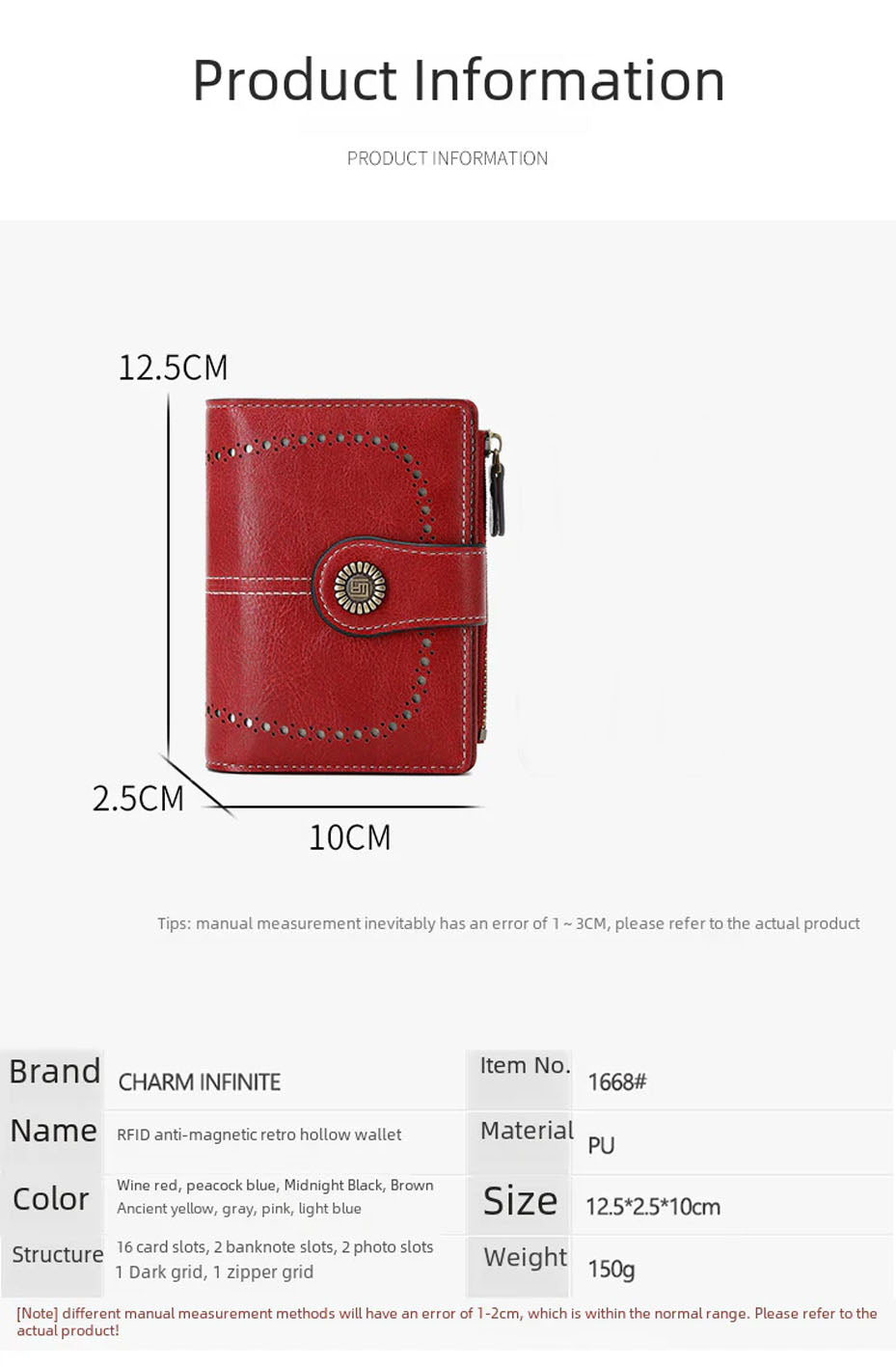🔥Exclusive 2025 Luxury Sale✨ 🔒 RFID Anti-Theft Short Zipper Wallet | Stylish Ladies' Multi-Card Slot Buckle Purse 💳
