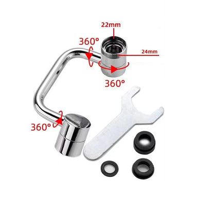 🚰 Upgrade Your Washing Routine - ✨ TTZZ 1080° Rotatable Faucet Aerator Extension - For Effortless, All-Angle Control!