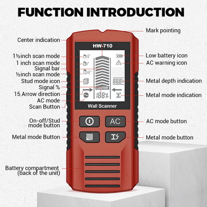 Multifunctional Handheld Metal & Wall Detector