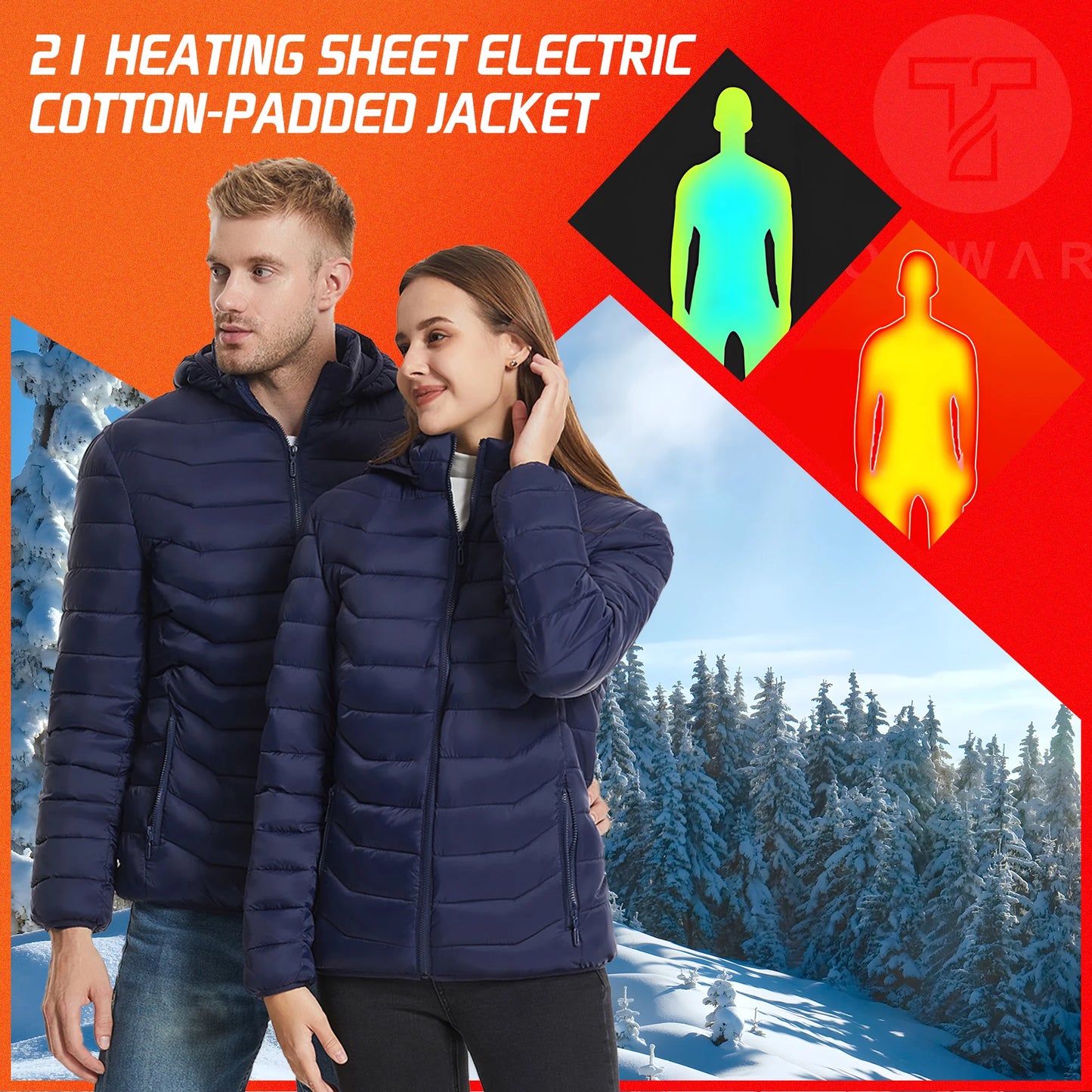 Wind and fire protection USB powered motorcycle heating jacket