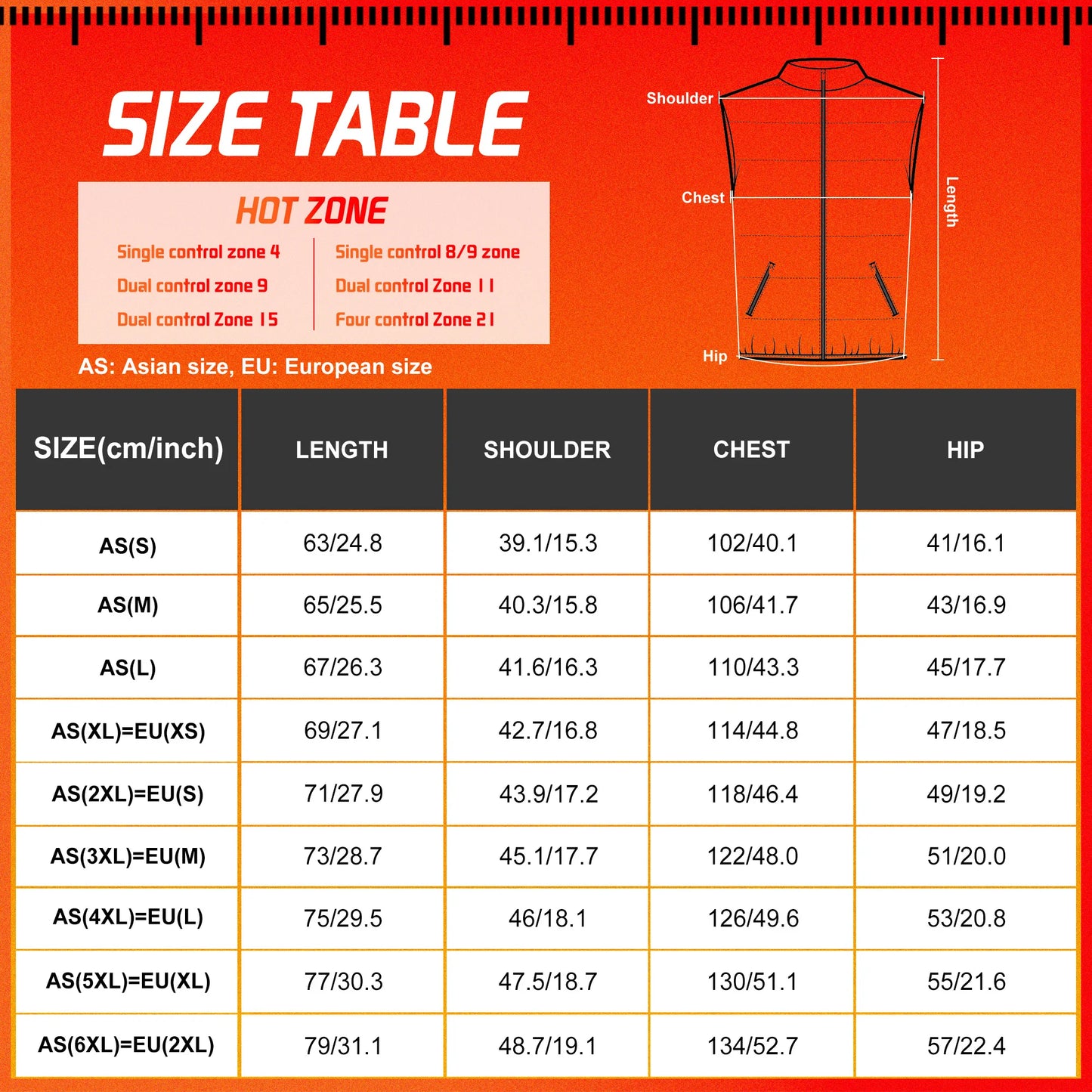 Warm & Plus Size 6XL Heated Sports Shirt