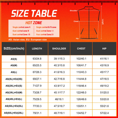 Warm & Plus Size 6XL Heated Sports Shirt