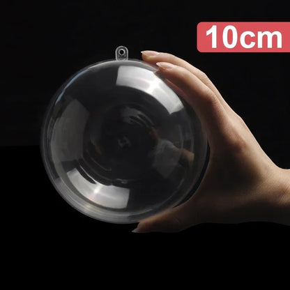 Wholesale Transparent DIY Plastic Ball Filling Decorative Hanging Ornaments Christmas Tree Open Ball Box Gifts for Wedding Party