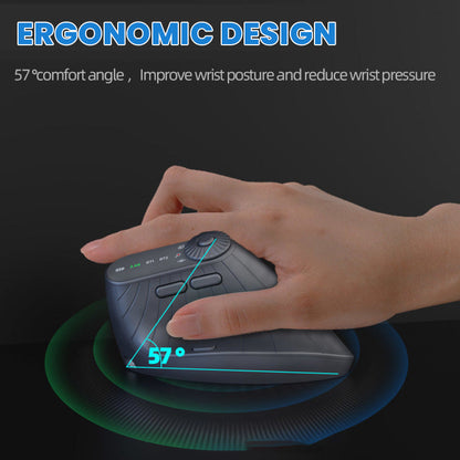 🖱️Multi-Device Bluetooth Ergonomic Mouse with Knob